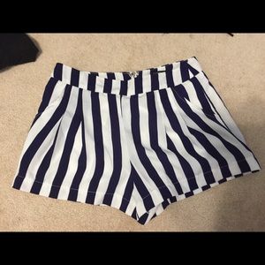 Navy and white shorts